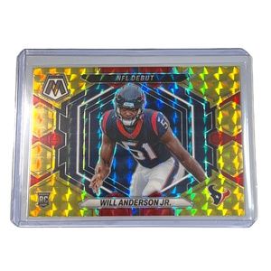 Will Anderson Jr 2023 Panini Mosaic Football NFL Debut Red Yellow Fusion 09/80